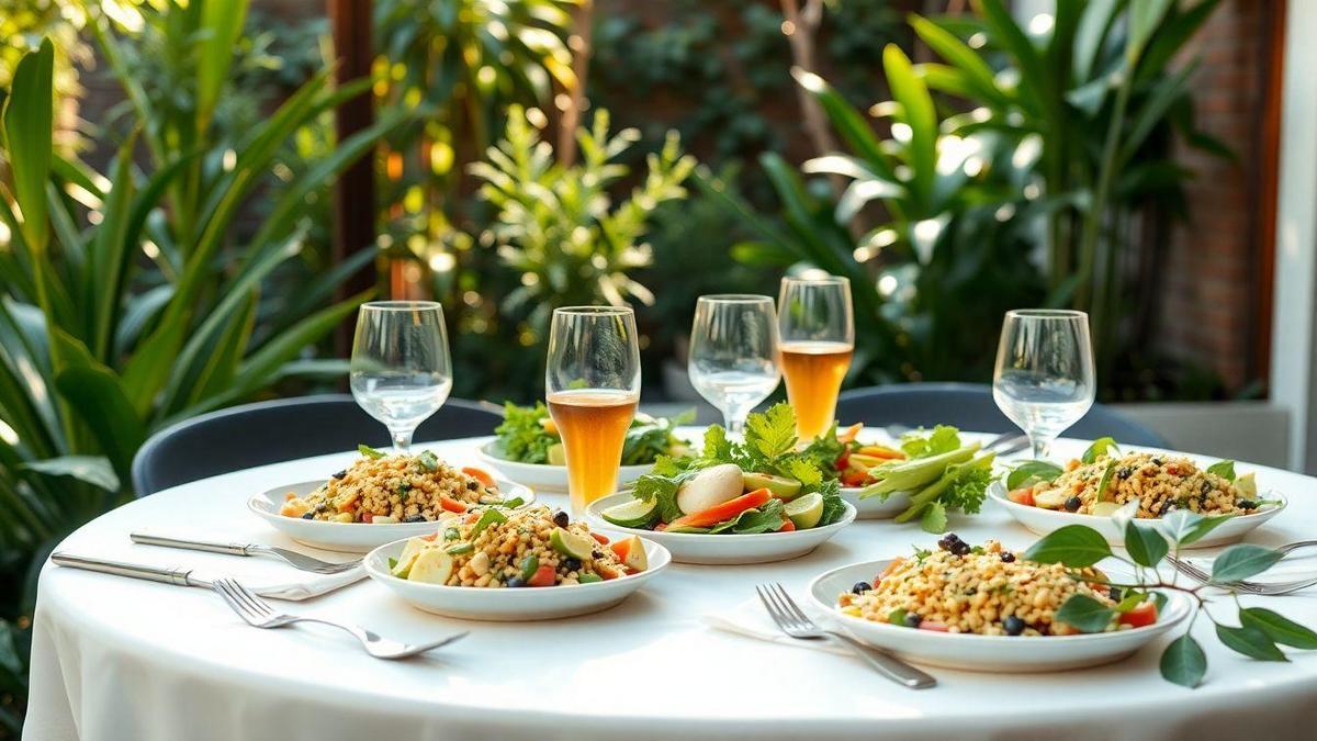 Almoço Vegetariano e Estilo de Vida Consciente