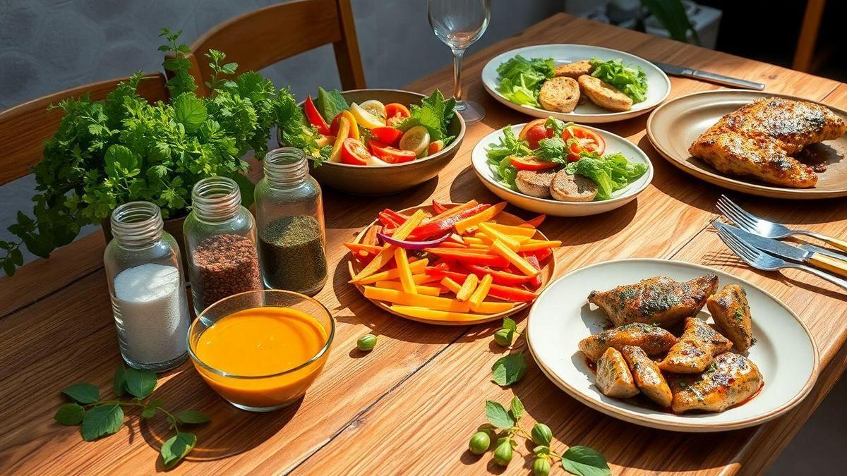 Aromatização de pratos com temperos básicos