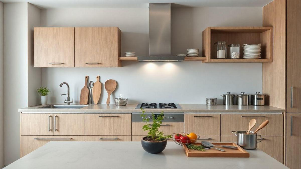 Utensílios de cozinha e a organização do espaço